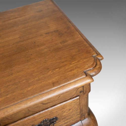 fig 4. Antique Lowboy, English, Late Victorian, Oak Table, Circa 1900
