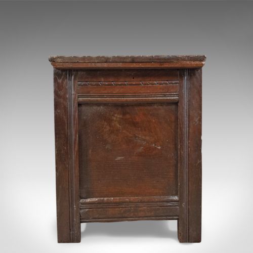 fig 2. Antique Coffer, English, Oak, Joined Chest, Trunk, Late 17th Century, Circa 1700