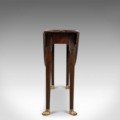 fig 2. Antique Drop Leaf Table, Mahogany, English, Georgian, Drop-Flap Dining c.1760