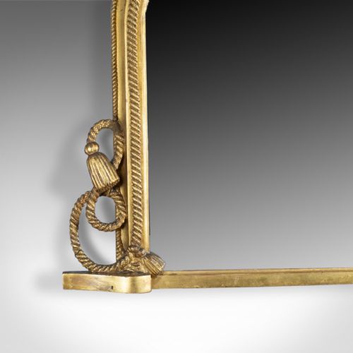 fig 3. Antique Overmantel Mirror, English Regency, Dome, Wall, Nautical, Giltwood c1830