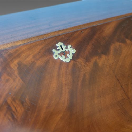 fig 3. Antique Bureau, Mahogany, English, Georgian, Generous Desk Space, Circa 1800