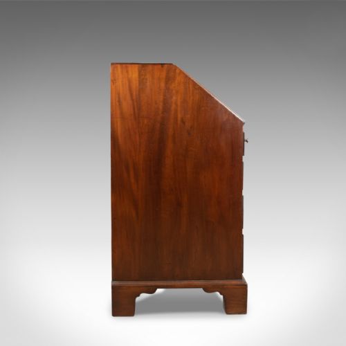 fig 4. Antique Bureau, Mahogany, English, Georgian, Generous Desk Space, Circa 1800
