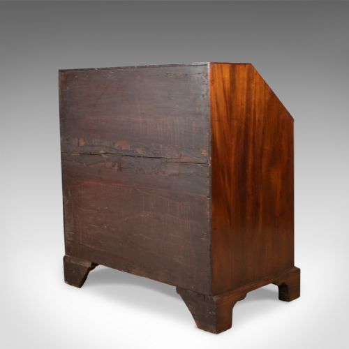 fig 5. Antique Bureau, Mahogany, English, Georgian, Generous Desk Space, Circa 1800
