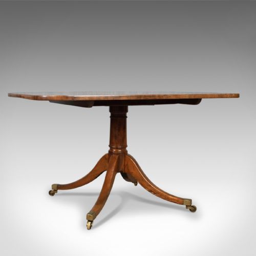 Antique Breakfast Table, English, Regency, Mahogany, Tilt-top, Dining Circa 1820
