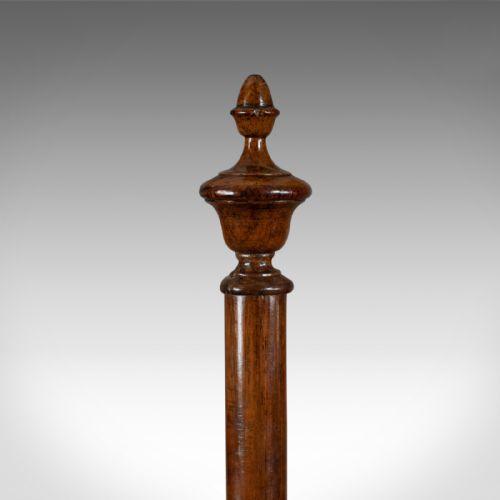 fig 3. Antique Pole Screen, English, Regency, Fire Screen, Needlepoint Panel Circa 1820