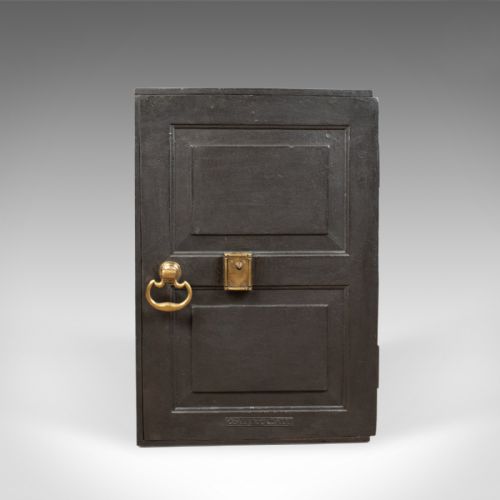 fig 1. Antique Safe, English, Victorian, Cast Iron, Coalbrookdale, Circa 1880