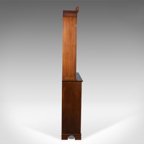 fig 2. Antique Bookcase, English, Victorian, Mahogany, Display Cabinet, Circa 1900