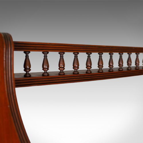 fig 4. Antique Open Bookcase, Tall, English, Walnut, Book Shelves, Edwardian Circa 1910
