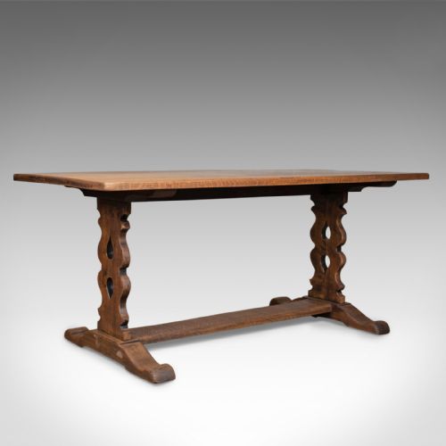Antique Refectory Table, Edwardian, Jacobean Revival, Oak Dining Seats Six C1910

antique Refectory Table, Edwardian, Jacobean Revival, Oak Dining Seats Six C1910