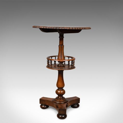 Antique Side Table, English, Victorian, Rosewood, Walnut, Occasional, Circa 1860