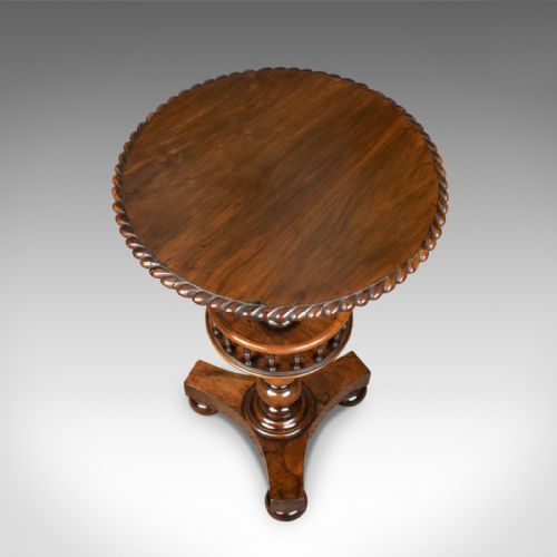 fig 1. Antique Side Table, English, Victorian, Rosewood, Walnut, Occasional, Circa 1860