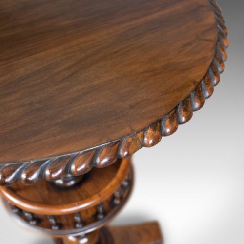fig 2. Antique Side Table, English, Victorian, Rosewood, Walnut, Occasional, Circa 1860
