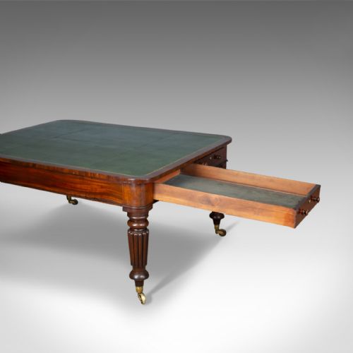 fig 3. Antique Library Table, English, William IV, Mahogany, Cartographers, Circa 1835
