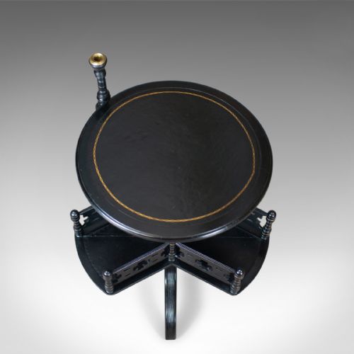 fig 3. Aesthetic Period Reading Table, English, Victorian, Ebonised, Side, Circa 1880