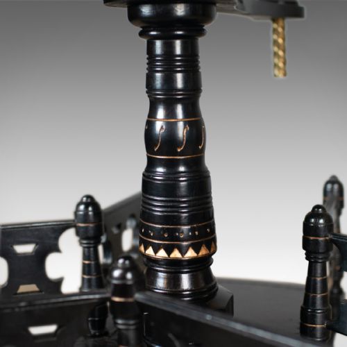 fig 4. Aesthetic Period Reading Table, English, Victorian, Ebonised, Side, Circa 1880