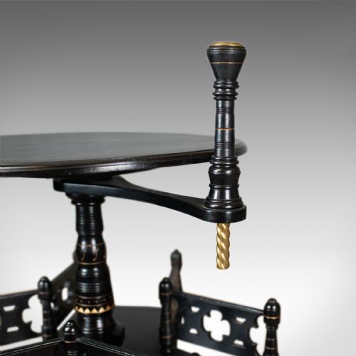 fig 5. Aesthetic Period Reading Table, English, Victorian, Ebonised, Side, Circa 1880