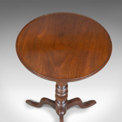 fig 1. Antique Wine Table, Victorian, Circular, Side, Mahogany, Circa 1840
