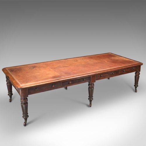 Very Large Antique Library Table, Mahogany, Victorian, Boardroom C.1870
