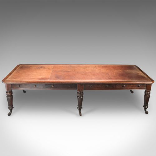 fig 2. Very Large Antique Library Table, Mahogany, Victorian, Boardroom c.1870