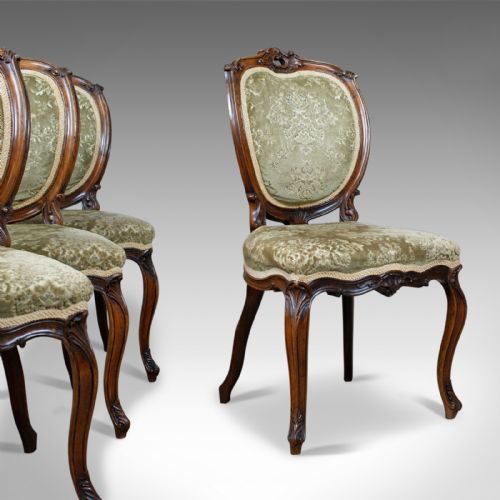 Antique Set of Four Dining Chairs, Victorian, Rosewood, Howard & Sons Circa 1880