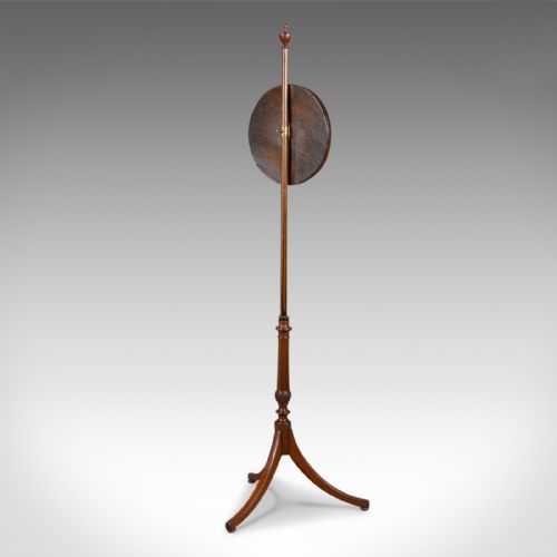 fig 1. Antique, Pole Screen, English, Regency, Fire Screen, Needlepoint Circa 1820