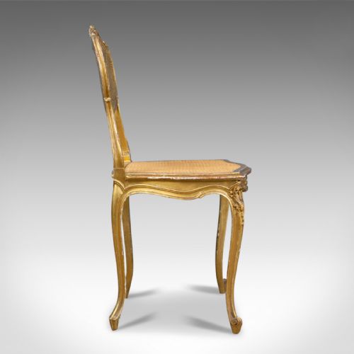 fig 2. Pair of Antique Louis XV Revival Salon Chairs, French, Giltwood, Cane, C19th, Circa 1900