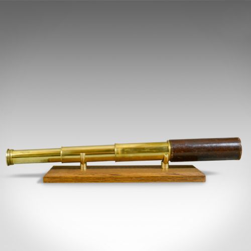 fig 5. Antique Telescope, 3 Draw, Pocket Refractor, Broadhurst Clarkson, 20th Century