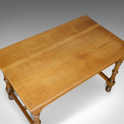 fig 3. Antique Writing Table, English, Victorian, Side, Oak, Late C19th, Circa 1870