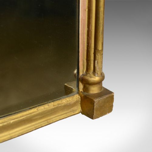 fig 4. Antique Pier Mirror, English, Regency, Giltwood, Gesso, Wall, Circa 1820