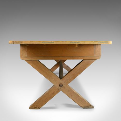 fig 2. Large, 11ft, Antique Pine Refectory Table, Victorian Dining, Country House c1880