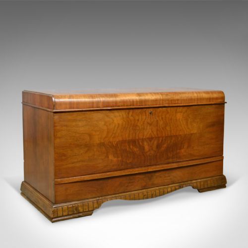 Vintage '30'S Canadian Cedar Storage Trunk, Blanket Chest, Art Deco Period