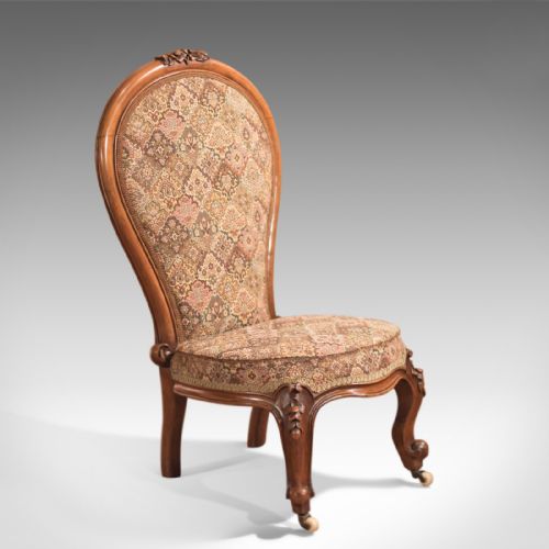 Antique Chair, Regency, Salon, Nursing, Bedroom Furniture, English Walnut C.1820