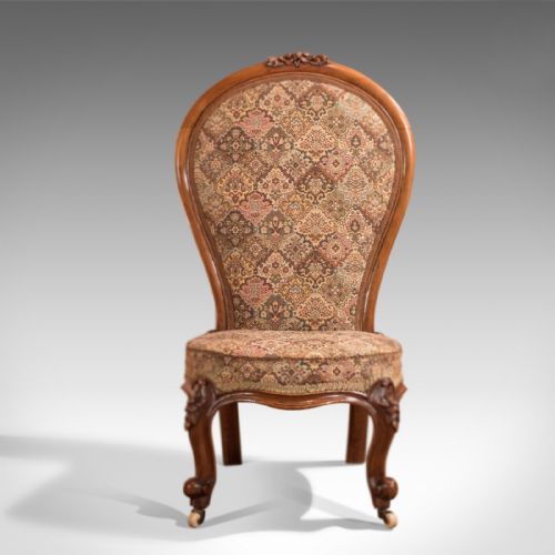 fig 1. Antique Chair, Regency, Salon, Nursing, Bedroom Furniture, English Walnut c.1820
