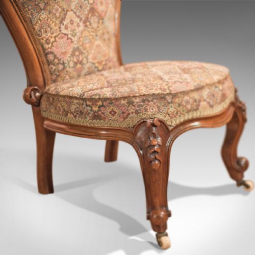 fig 2. Antique Chair, Regency, Salon, Nursing, Bedroom Furniture, English Walnut c.1820