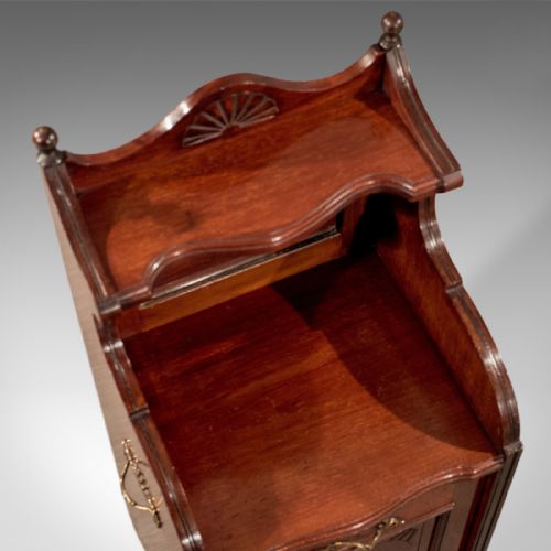 fig 3. Antique Coal Purdonium, Fire Side Log Bin, English, Edwardian, Walnut Circa 1910