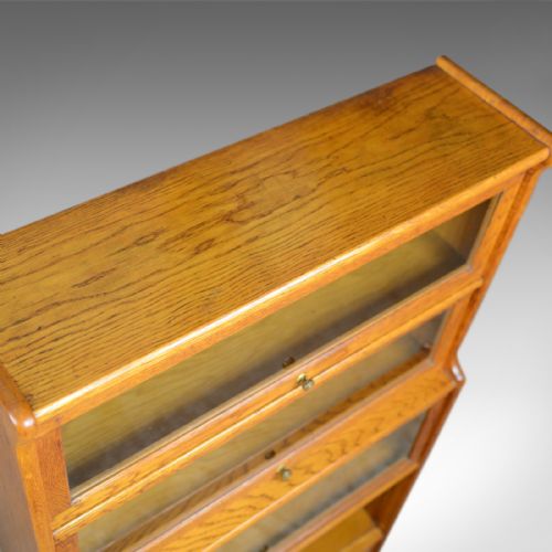 fig 4. Antique Barrister's Bookcase, Four Section, Glazed, Globe Wernicke Taste c.1910