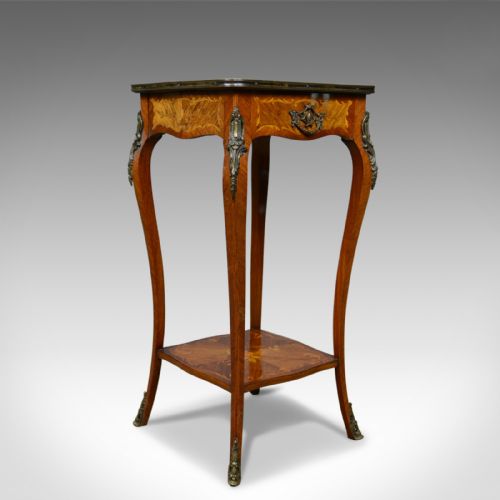 French Antique Etagere, Kingwood Side Table, Nightstand, Druce and Co, C.1870