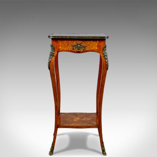 fig 1. French Antique Etagere, Kingwood Side Table, Nightstand, Druce and Co, c.1870
