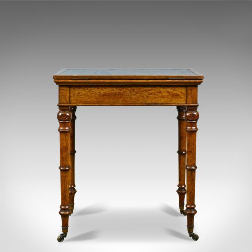 fig 1. Antique, Adjustable Writing Table, English, Oak, Johnstone and Jeanes, c.1850