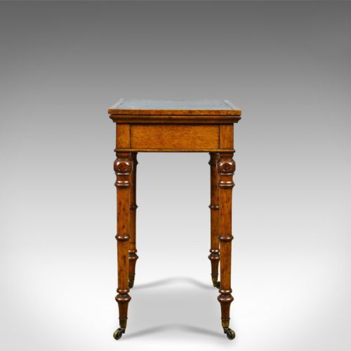 fig 3. Antique, Adjustable Writing Table, English, Oak, Johnstone and Jeanes, c.1850