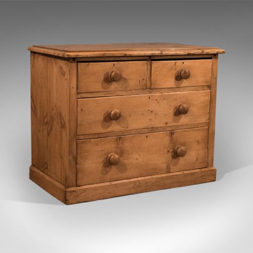 Antique Pine Chest of Drawers, English, Victorian, 19th Century, Circa 1890