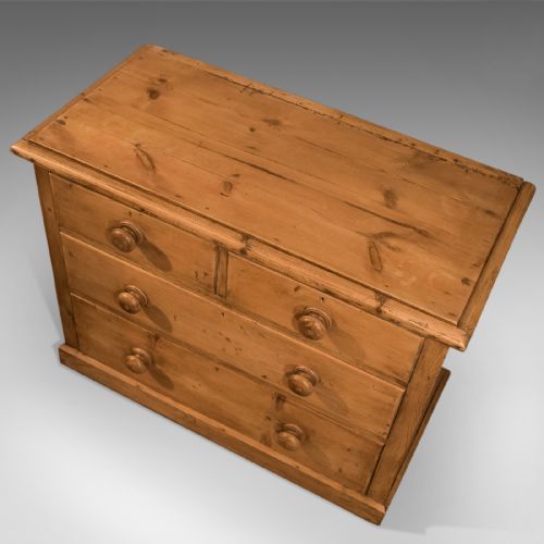 fig 2. Antique Pine Chest of Drawers, English, Victorian, 19th Century, Circa 1890