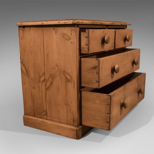 fig 3. Antique Pine Chest of Drawers, English, Victorian, 19th Century, Circa 1890