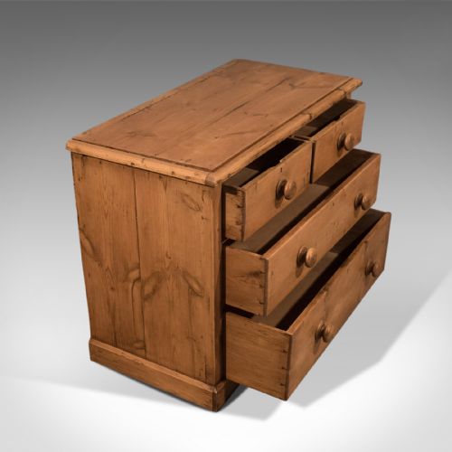 fig 4. Antique Pine Chest of Drawers, English, Victorian, 19th Century, Circa 1890
