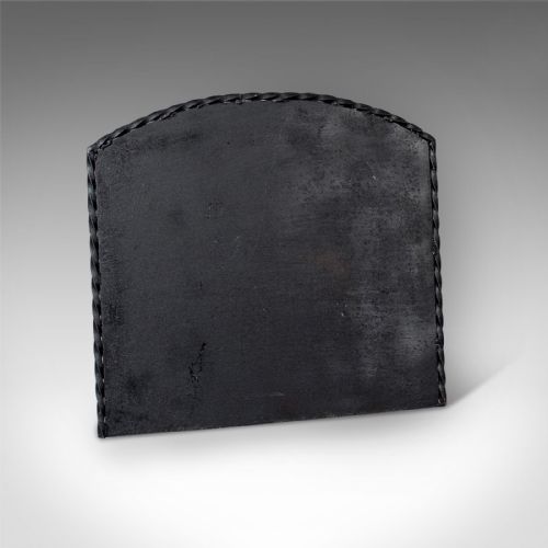 fig 3. Large Antique Cast Iron Fire Back, Heavy Fire Plate, Fireplace, Circa 1900