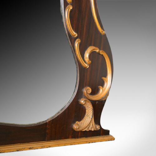 fig 2. Large French Rococo Revival Overmantel Mirror, Hall, Ebonsied, Giltwood c.1910