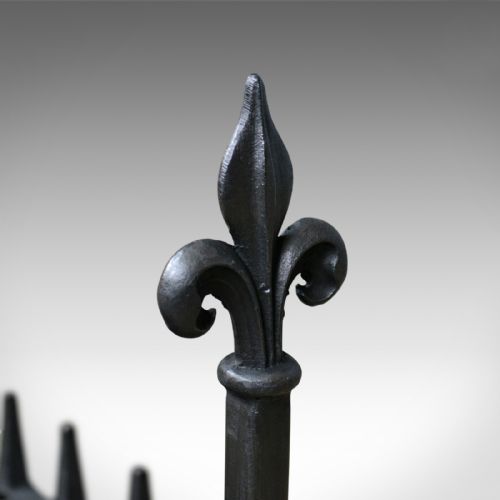 fig 3. Antique Fire Basket, Grate, Dogs, Andirons, English, Victorian, Fireplace c.1900