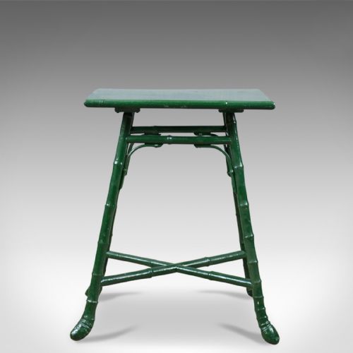 fig 1. Small, Antique Bamboo Table, Side Occasional, Oriental, Painted, Victorian c1880