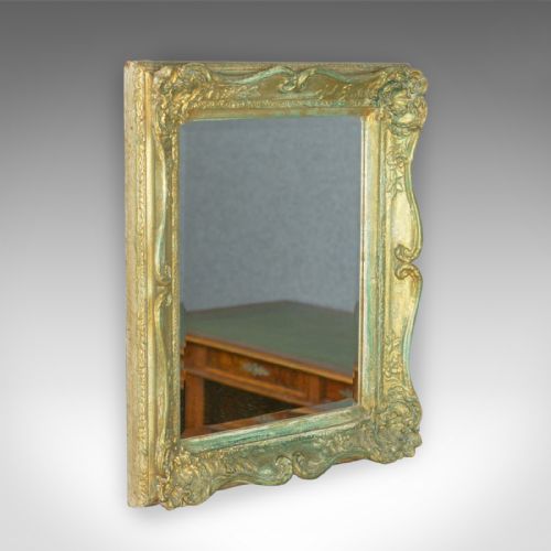 Antique Wall Mirror, Victorian, Painted Gilt Gesso Frame, Classical Taste C.1890