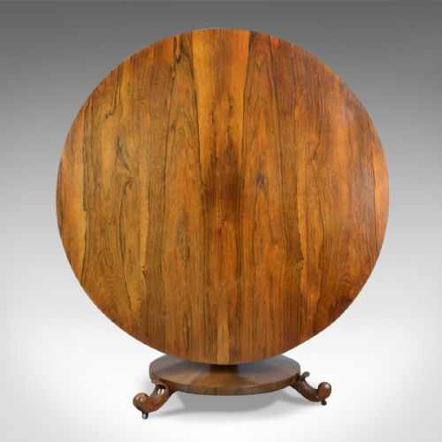 William Iv, Antique Breakfast Table, English, Rosewood, Tilt Top, Dining, C.1835